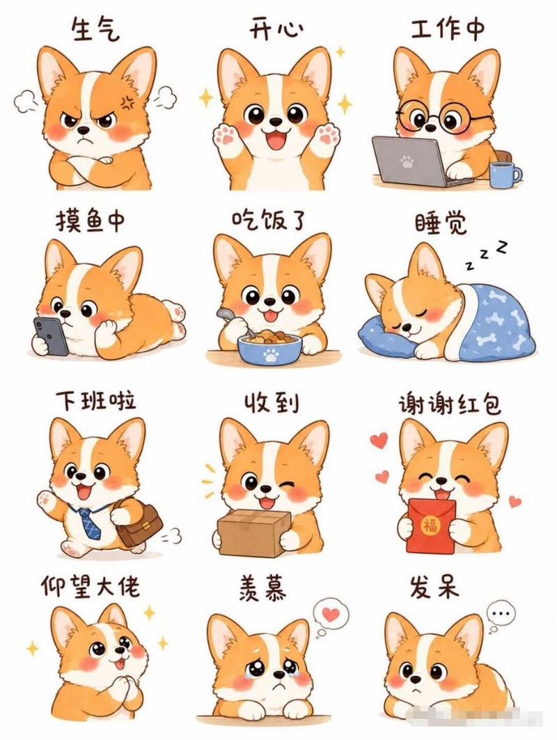 卡通动物贴纸套装
