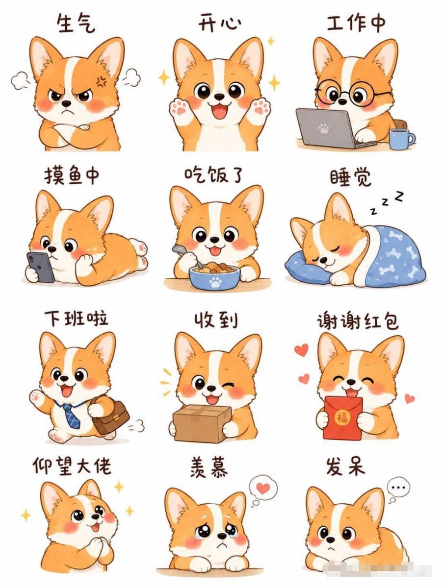 卡通动物贴纸套装