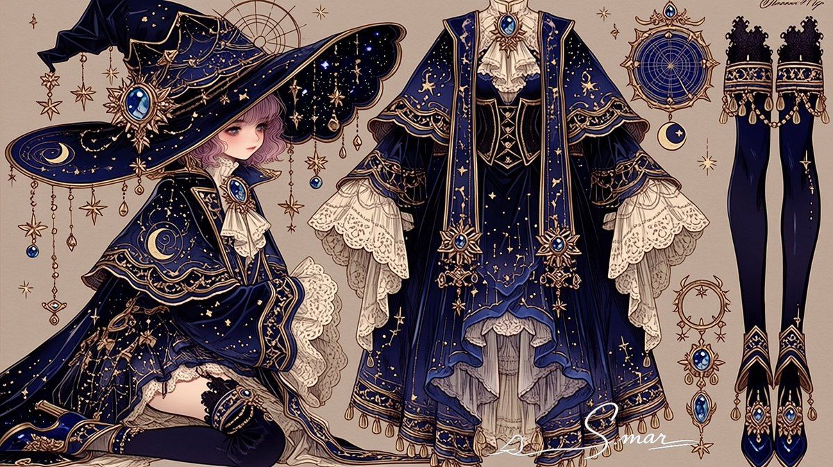 星辰女巫服装设计图
