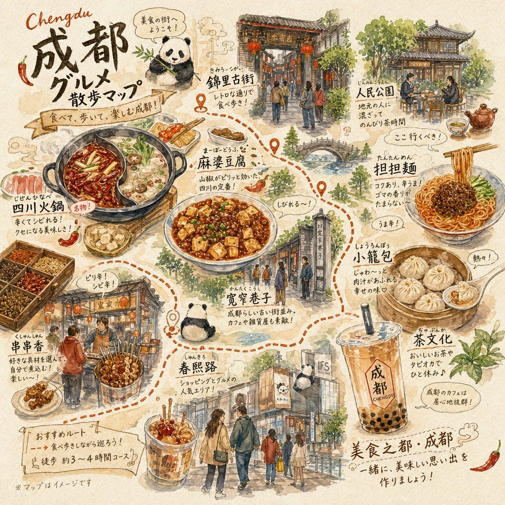 成都美食漫步地图