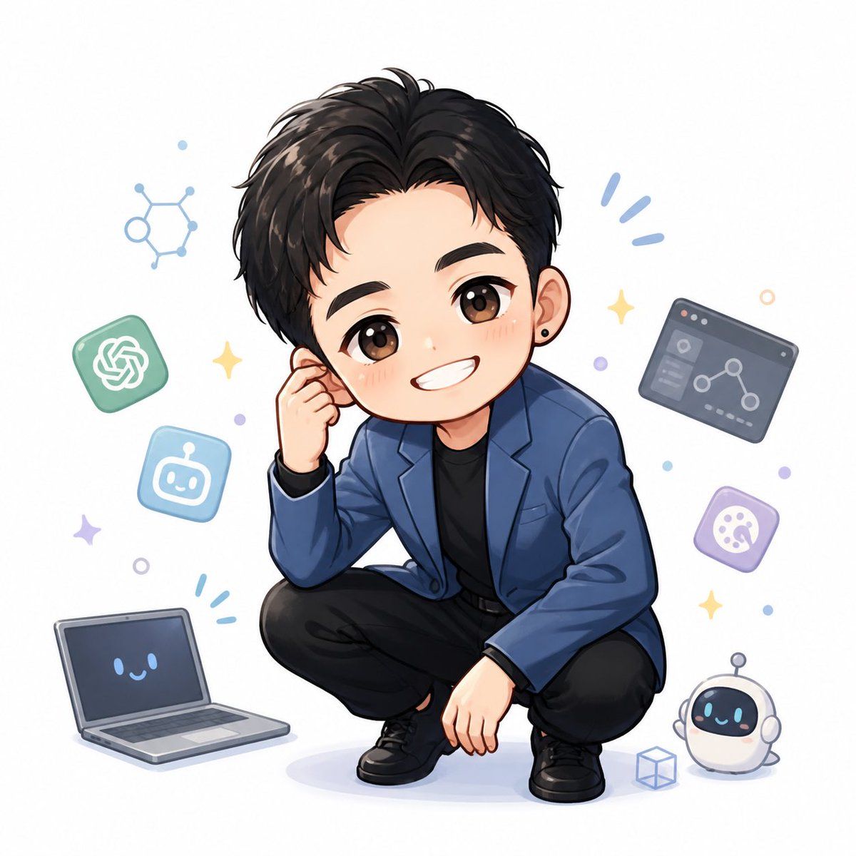 受审查的 Q 版 AI 工程师