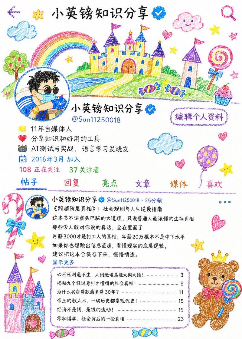 童趣蜡笔插画风格