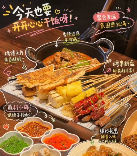 Annotated Chinese BBQ Food Poster