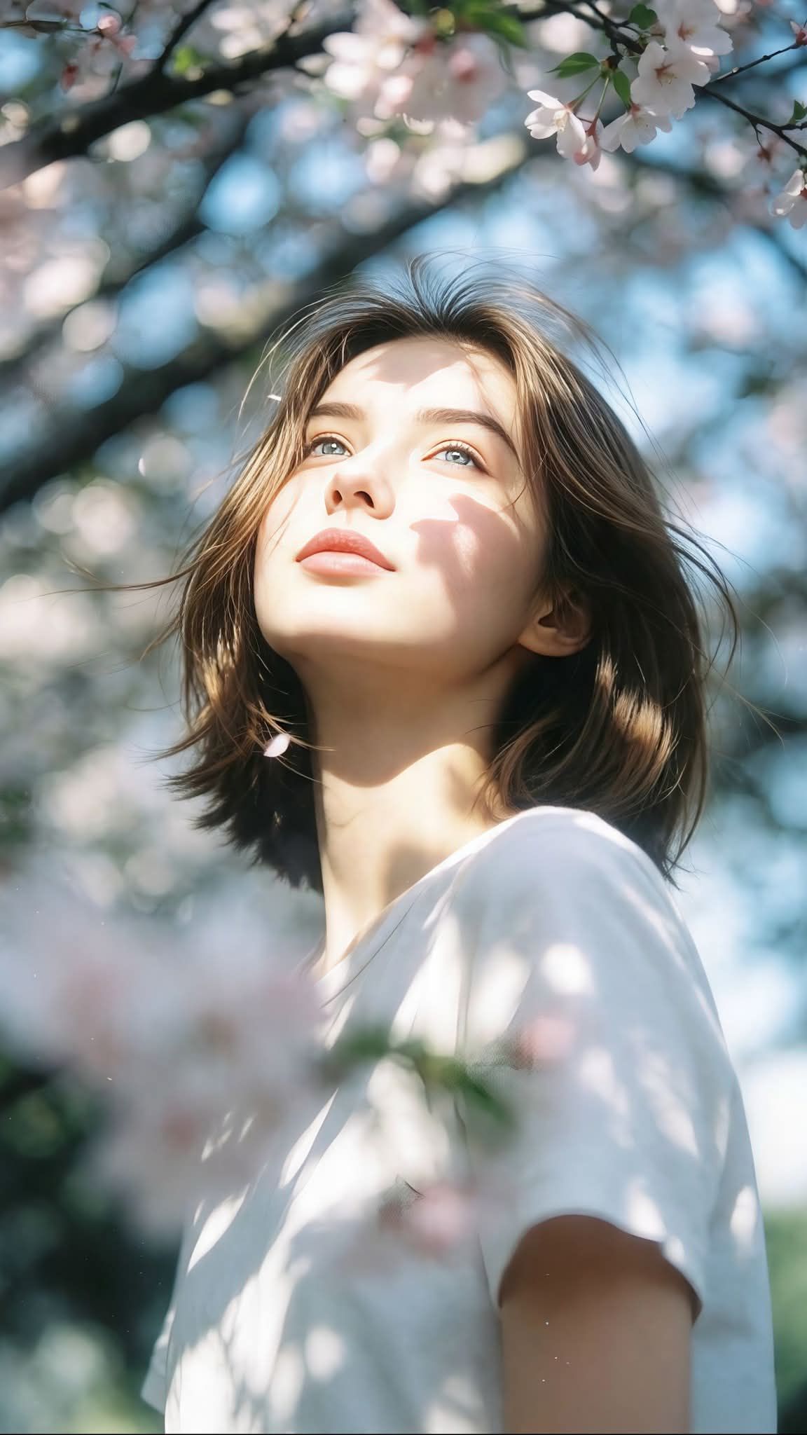 电影感樱花人像