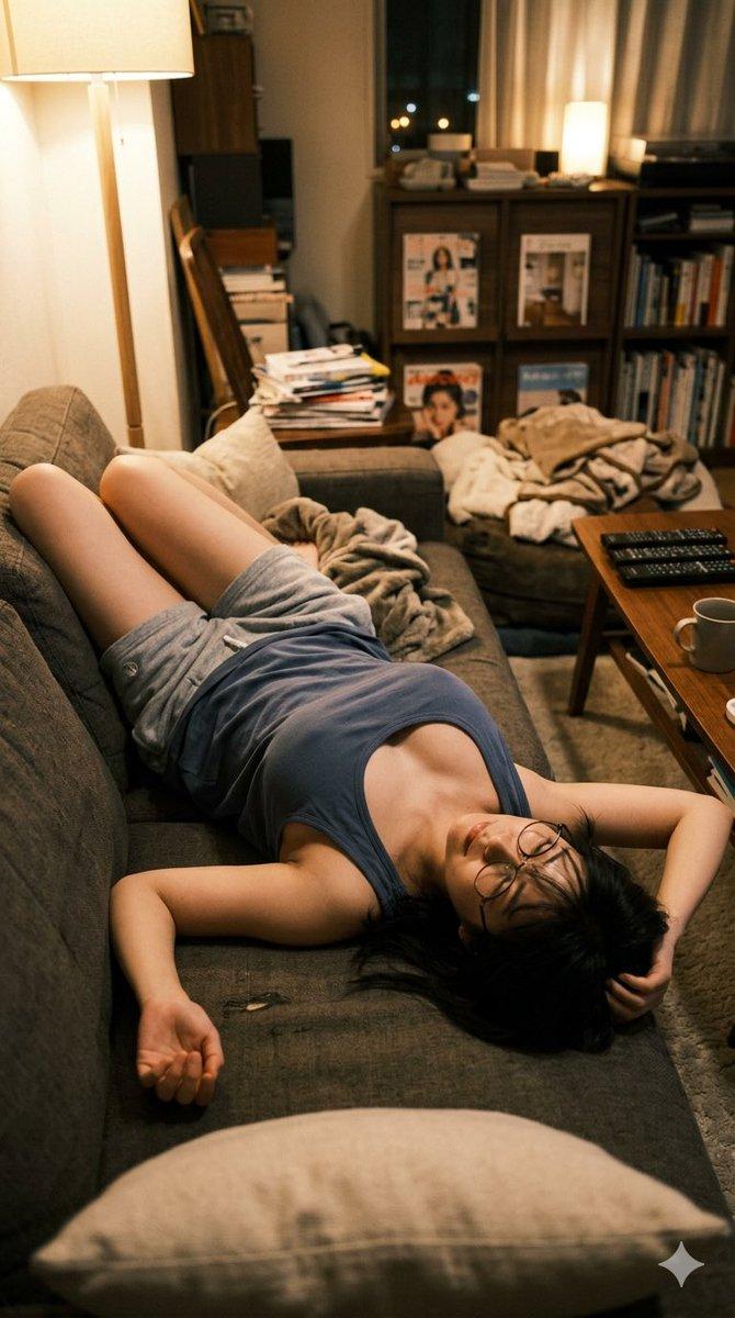 温馨夜晚客厅抓拍