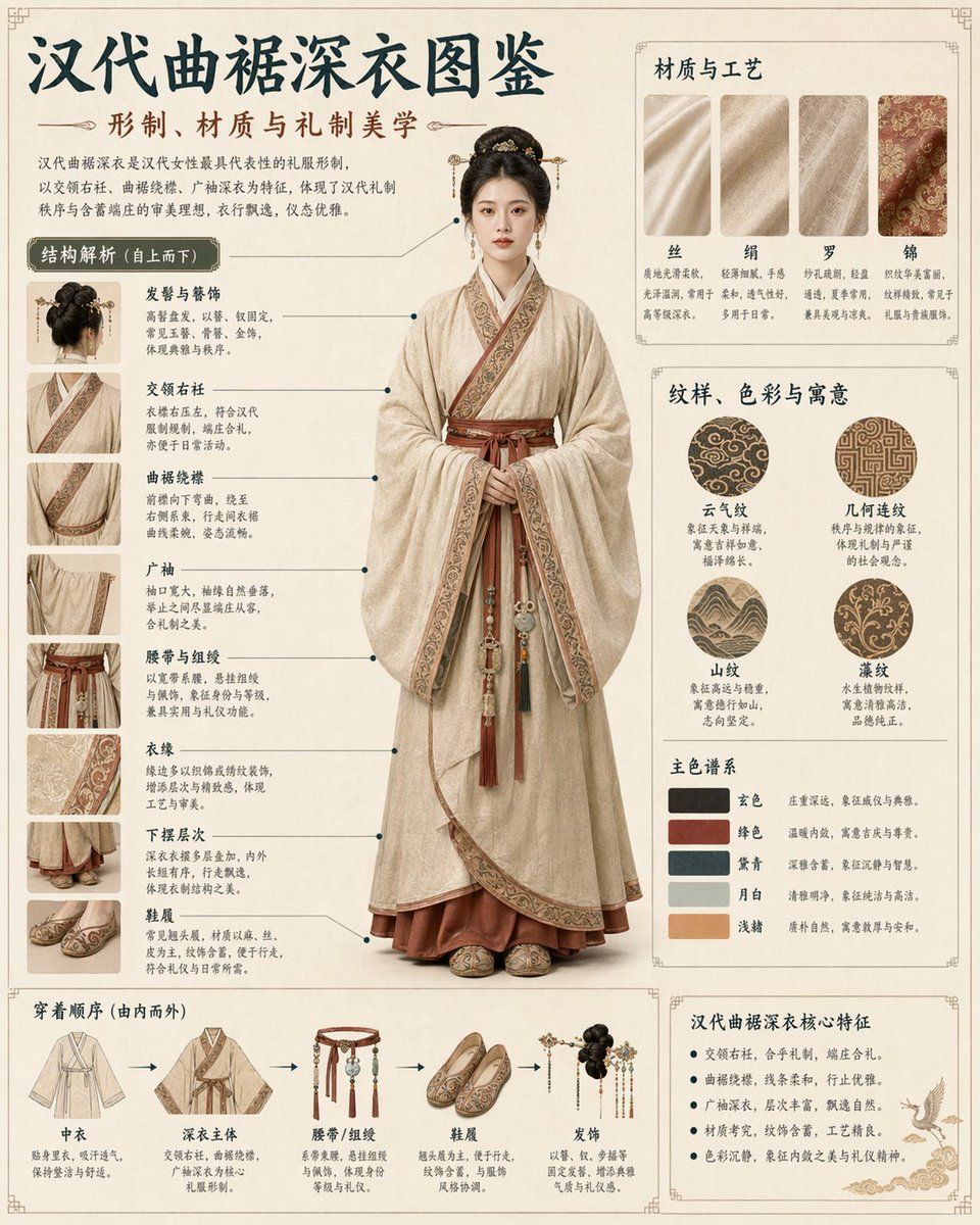 传统服饰信息图