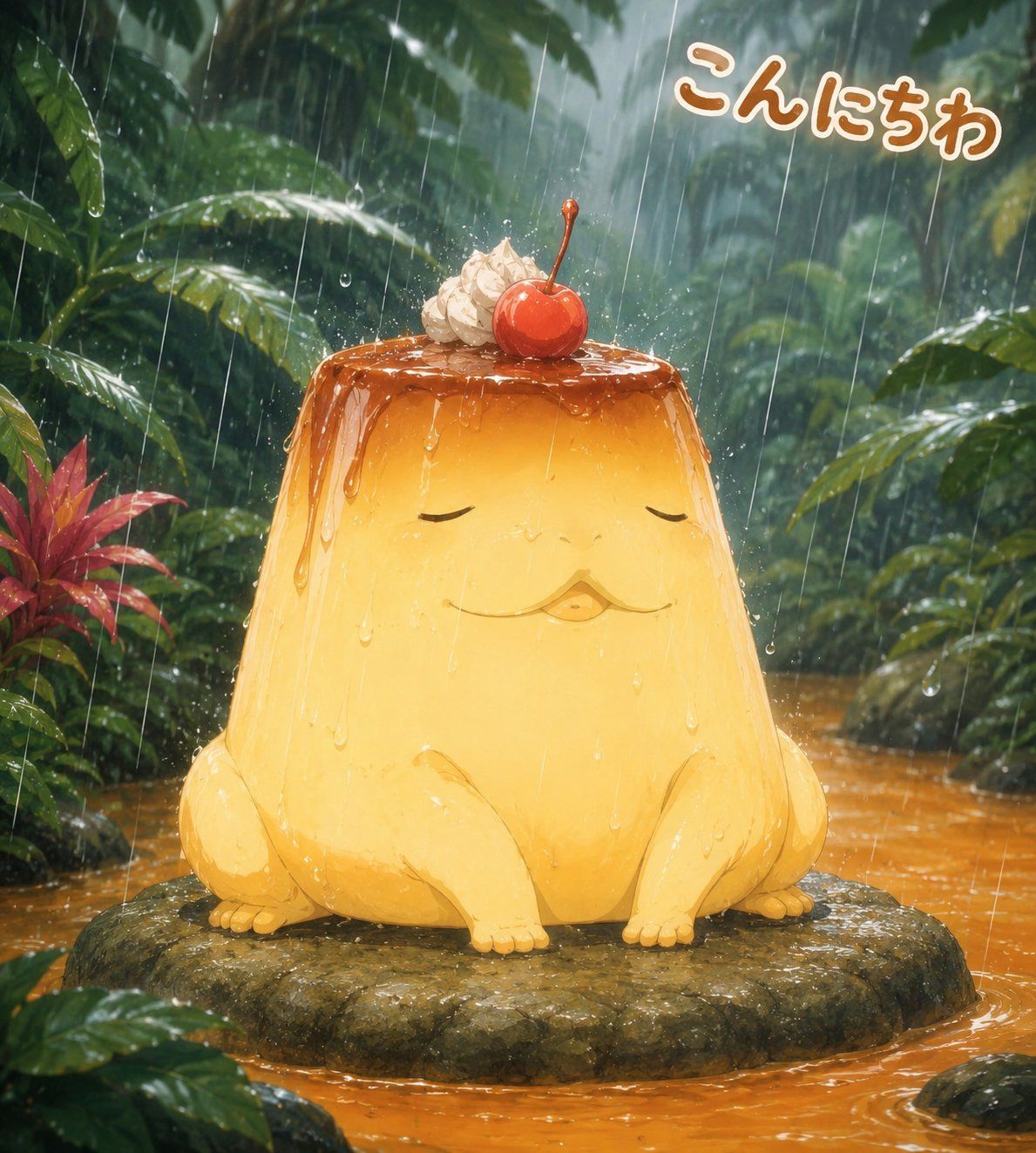 雨中丛林布丁蛙