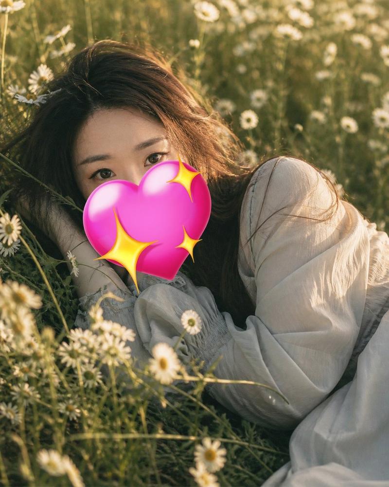 黄金时刻雏菊田人像