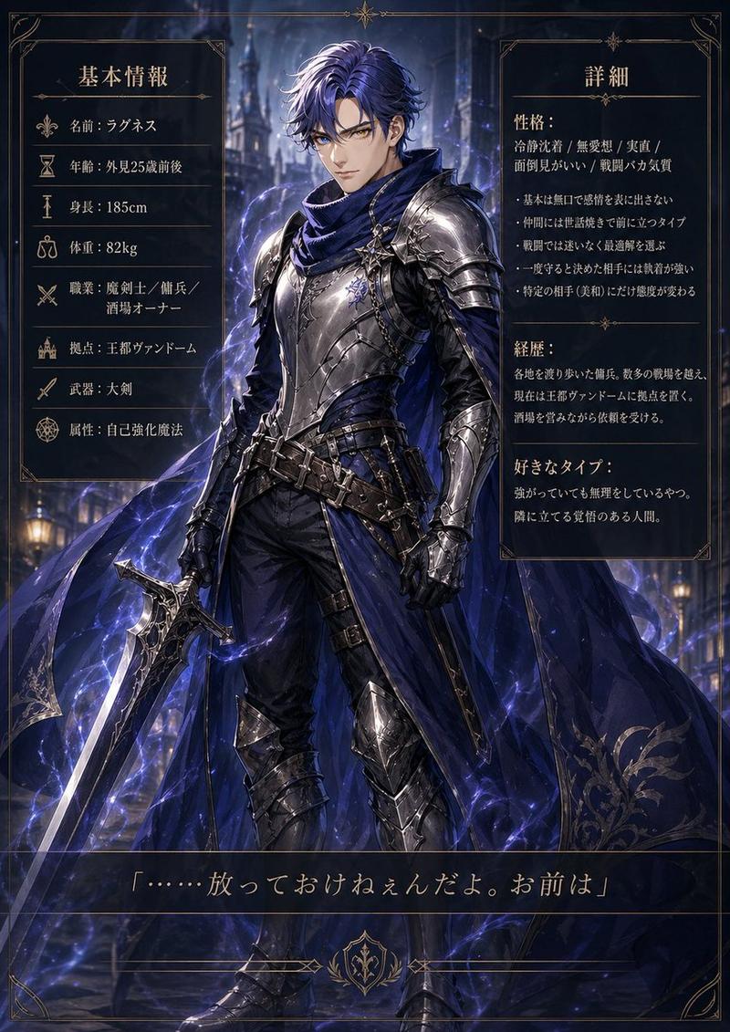暗黑奇幻骑士角色设定图
