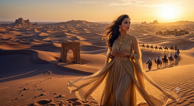 Desert Princess at Sunset