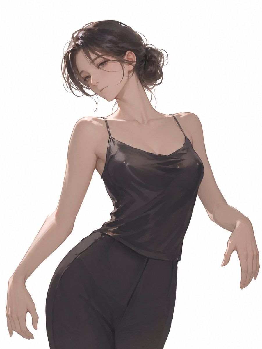优雅时尚姿态女性肖像