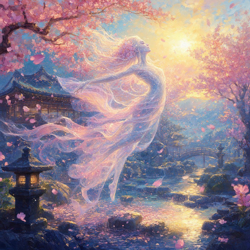 空灵星光精灵油画