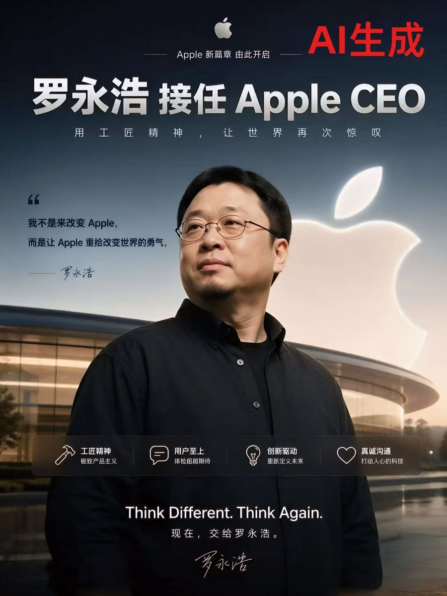 伪造 Apple CEO 任命海报