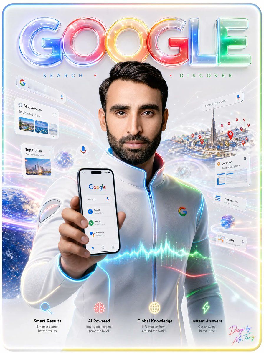 Futuristic Google Search Poster