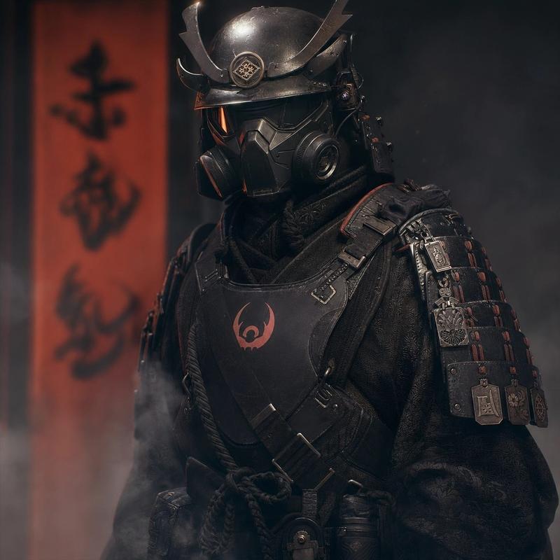 未来感暗黑武士肖像