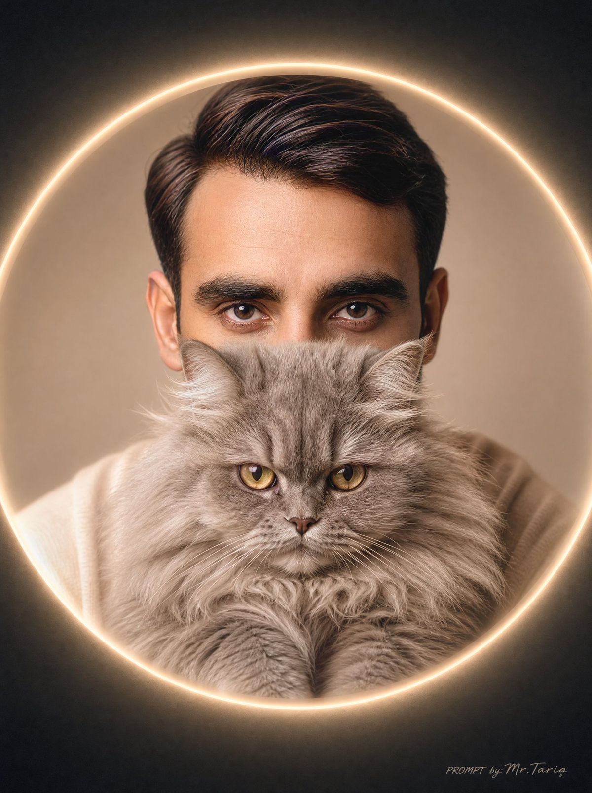 发光猫咪头像肖像