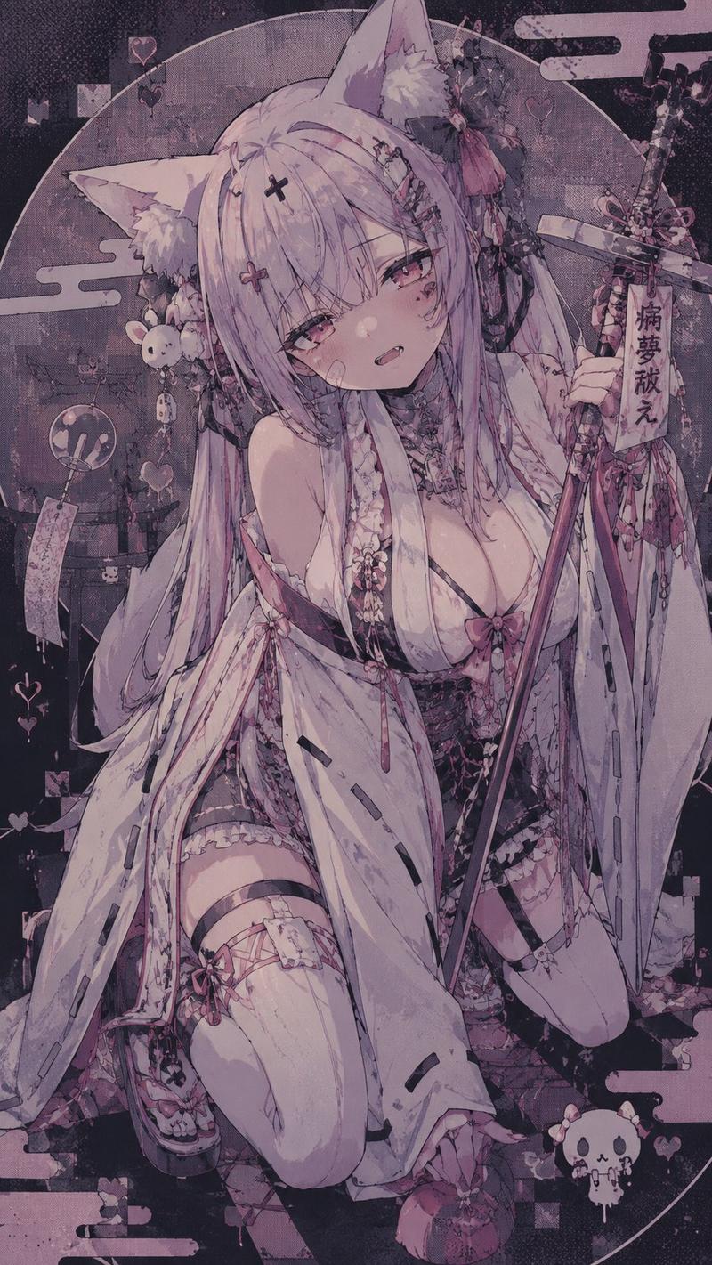 哥特风狐妖巫女