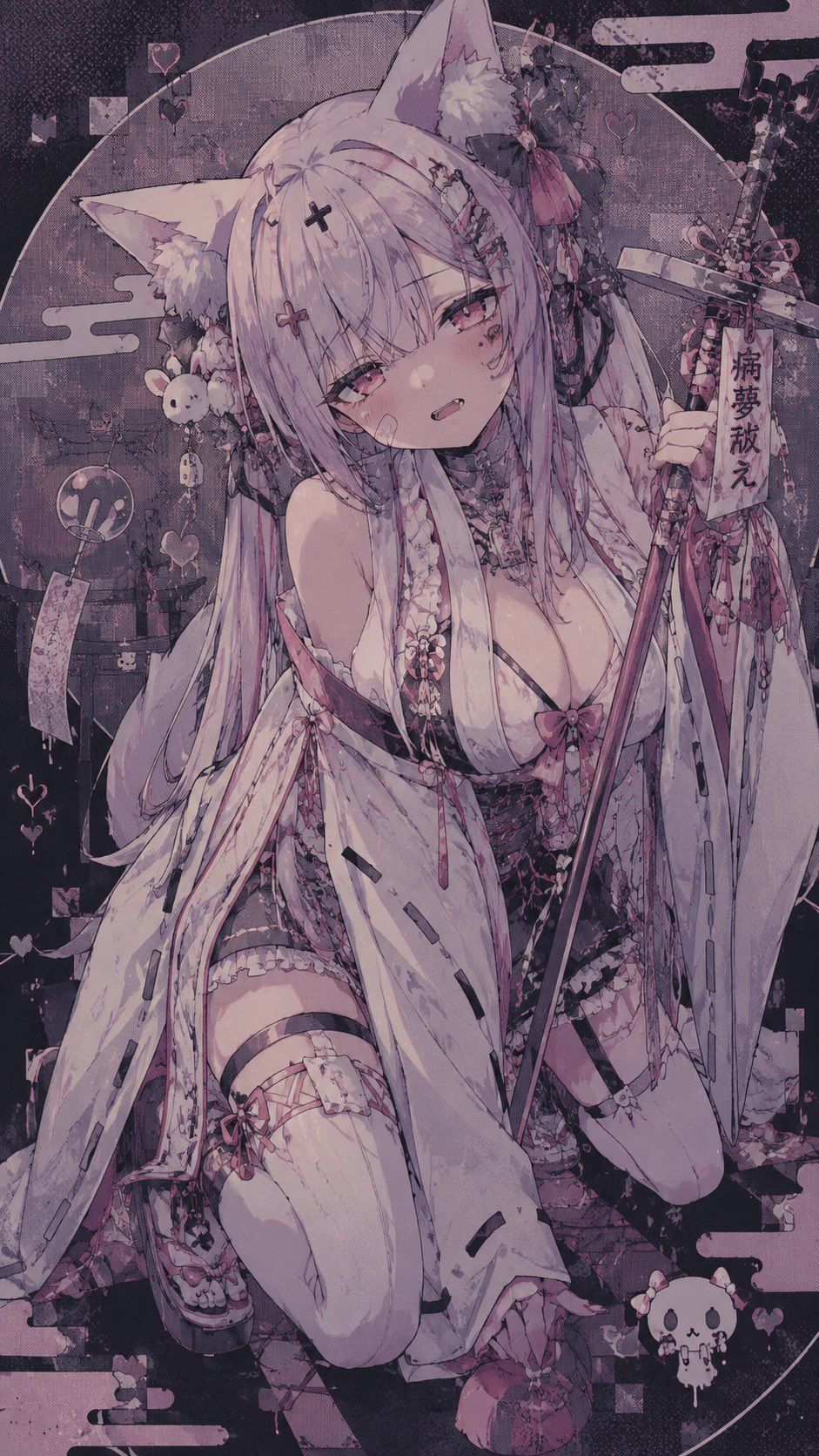哥特风狐妖巫女