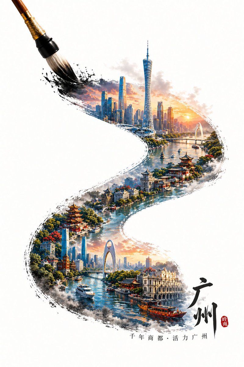 GPT Image 2 城市艺术海报提示词
