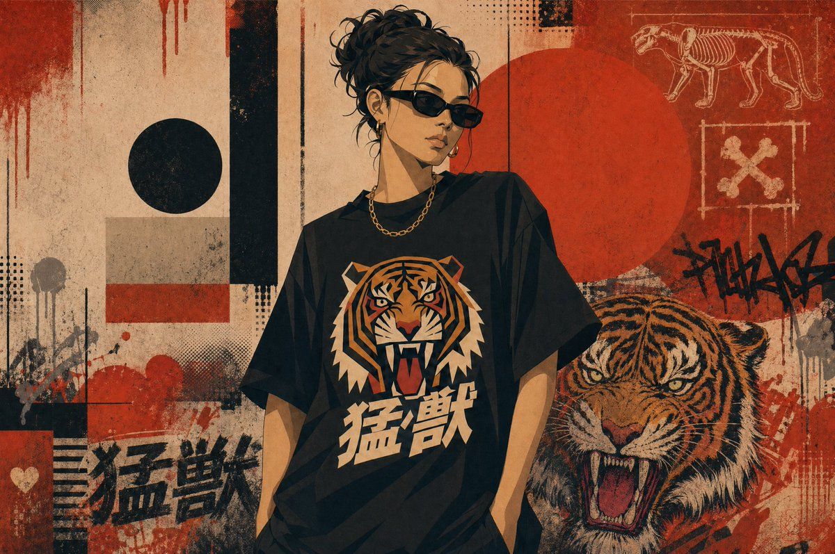 Grunge Tiger 街头风海报