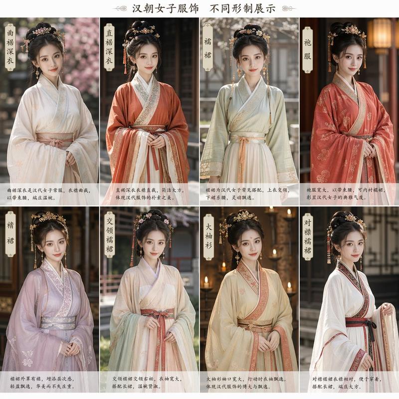 汉朝女子汉服形制图鉴