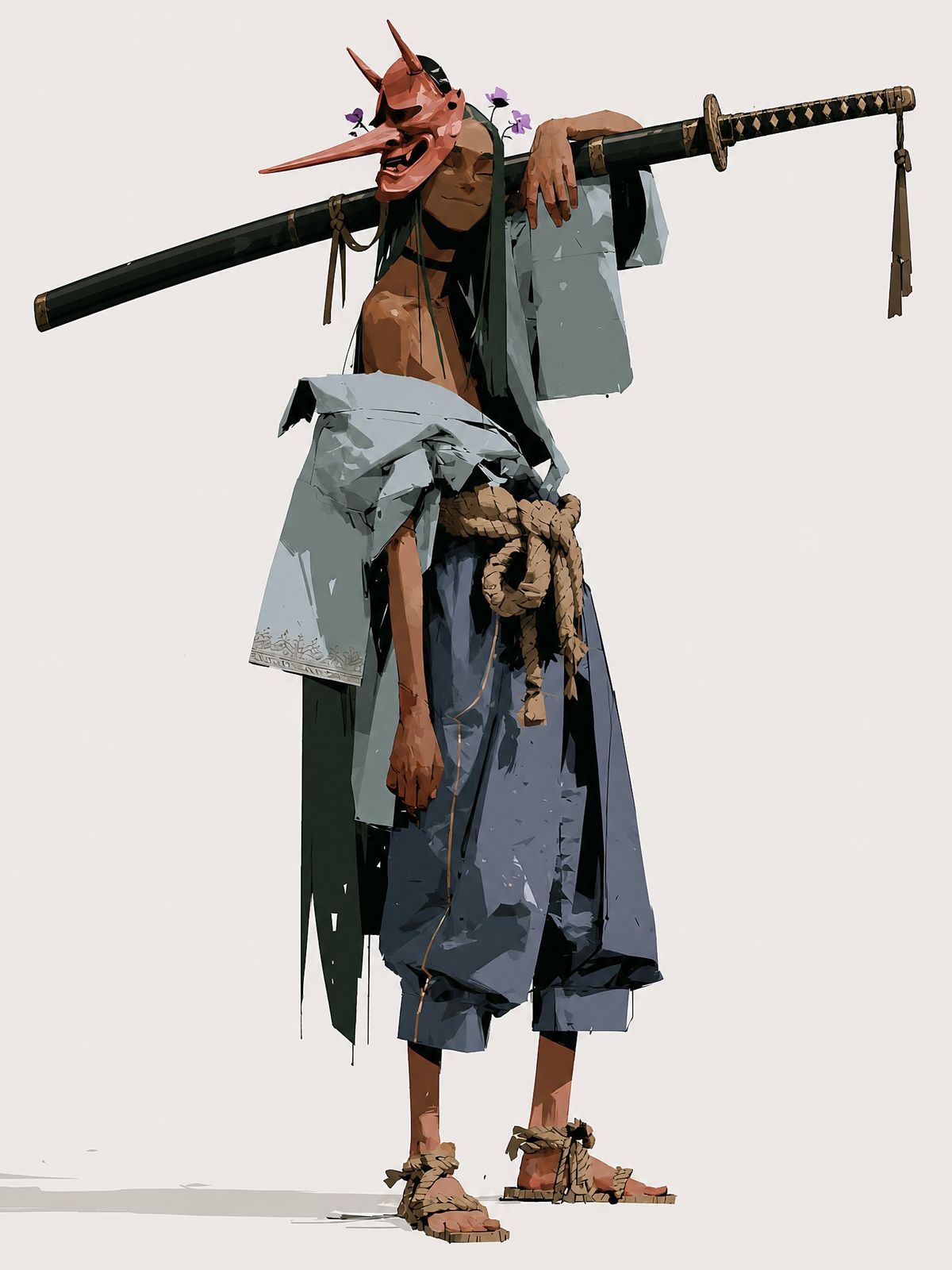 快乐天狗武士概念艺术