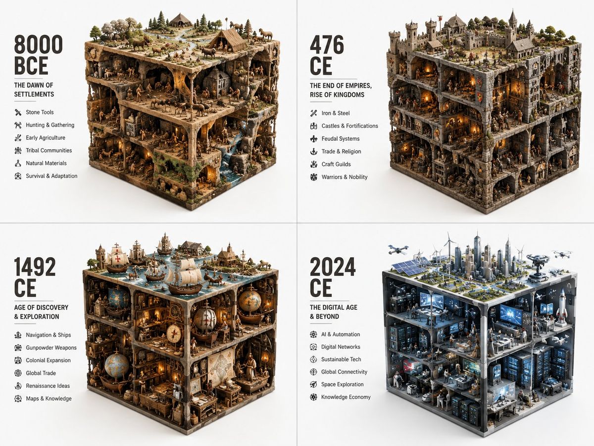 Historical Era Visualization Cube