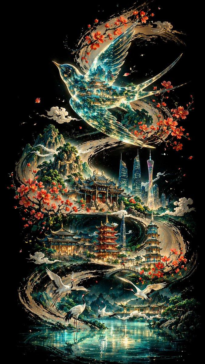 广州水墨书法海报