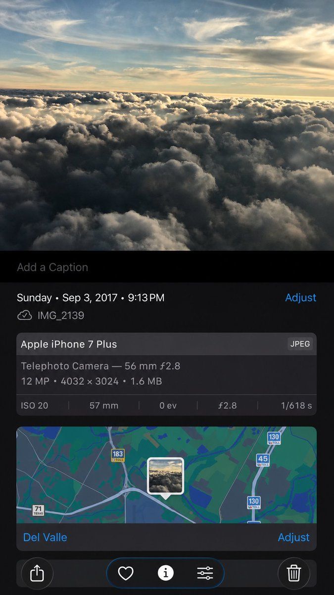 Synthetic iPhone Photos Metadata Screenshot