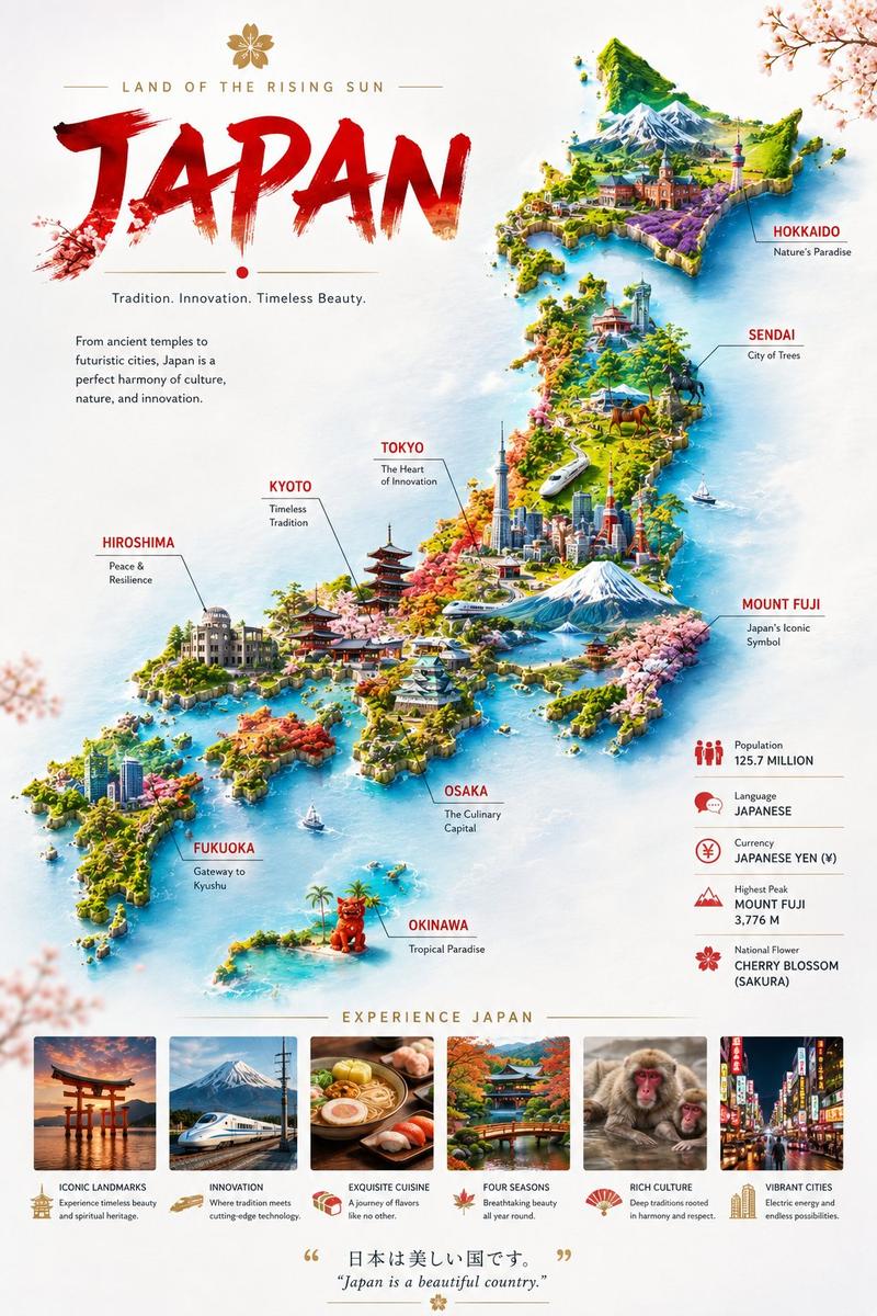 日本旅游海报信息图