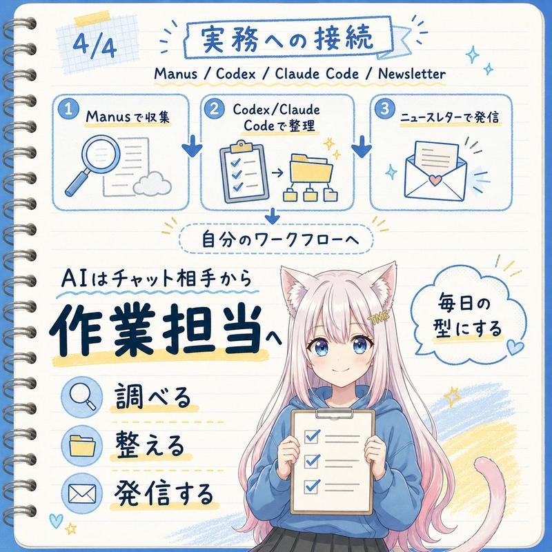 日系 AI 工作流笔记本信息图