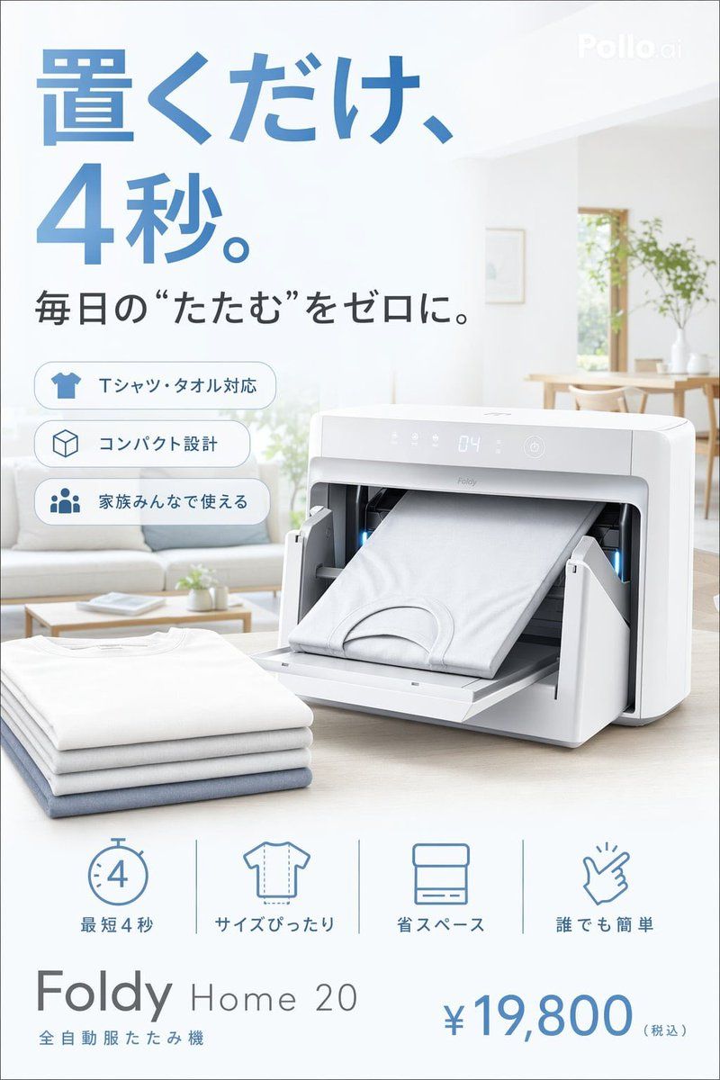 日式自动折衣机广告