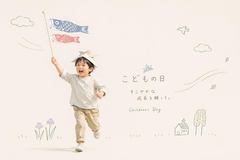 日本儿童节照片卡