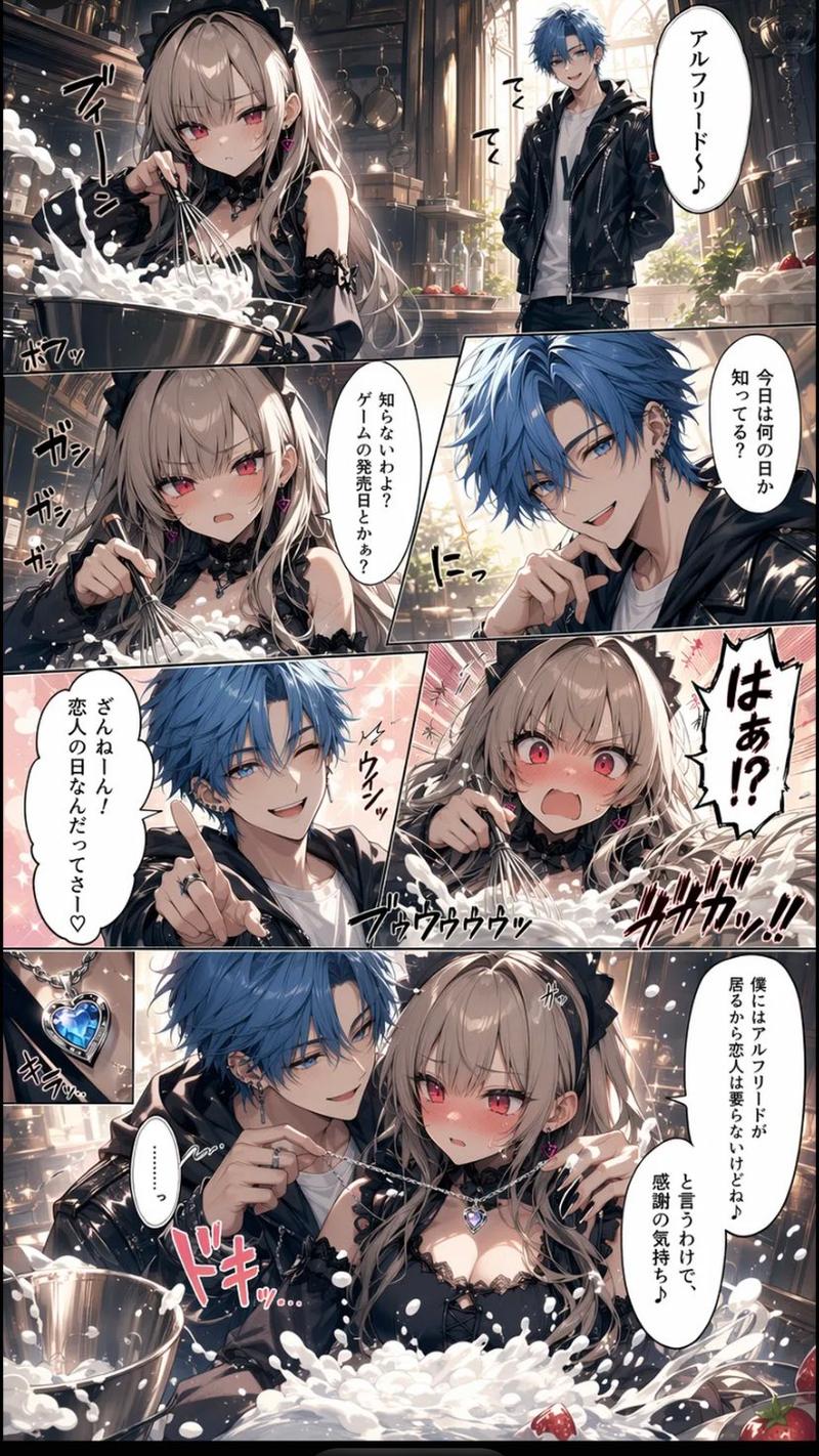 浪漫漫画厨房吊坠场景