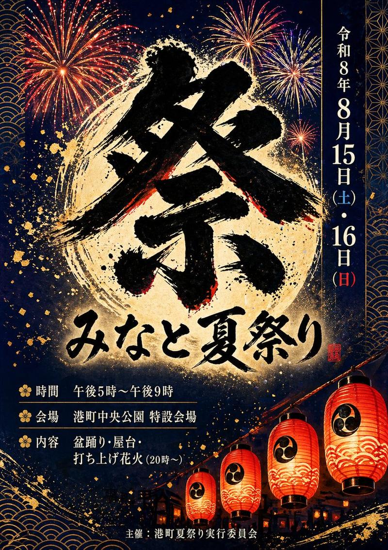 日本夏日祭海报