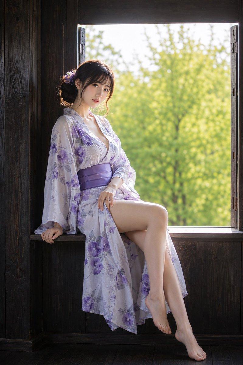 日式夏季浴衣人像