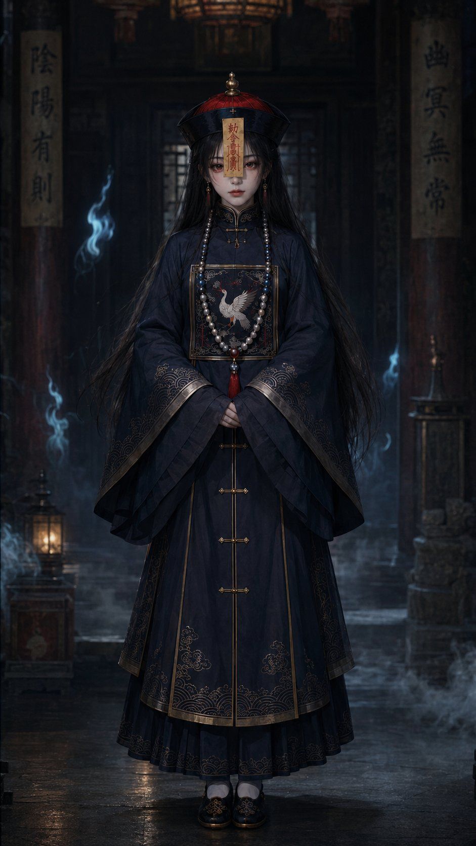 暗黑僵尸寺庙肖像