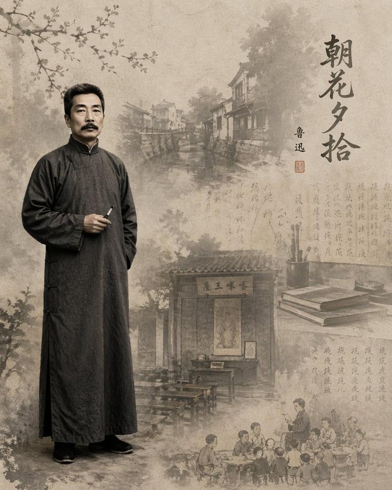 文学插画肖像