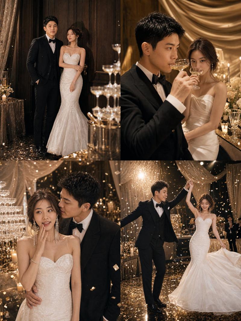 Luxury Midnight Party Wedding Editorial