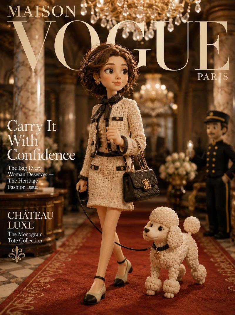 Maison Vogue 黏土动画风格时尚封面