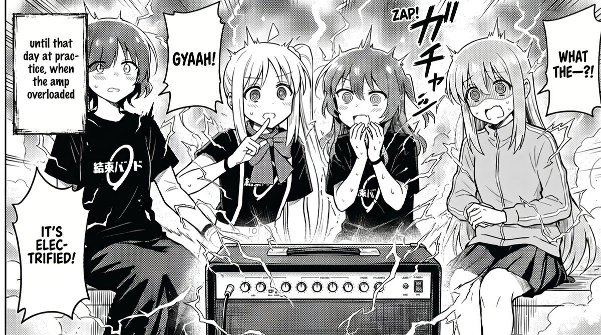 漫画风格:音箱触电场景