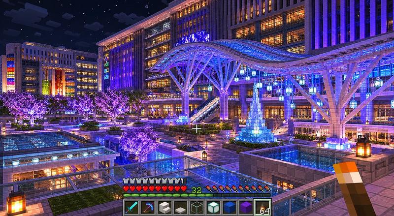 Minecraft 夜间广场改造