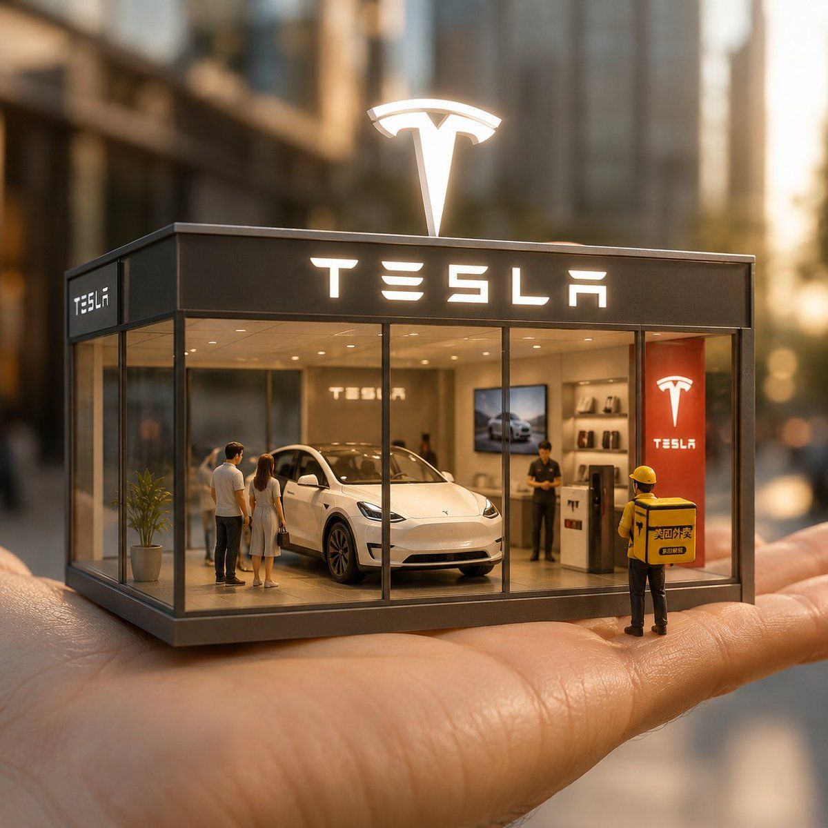 超现实微缩 Tesla 展厅
