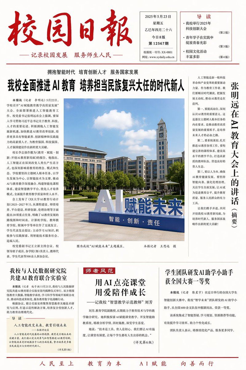 校园教育报纸