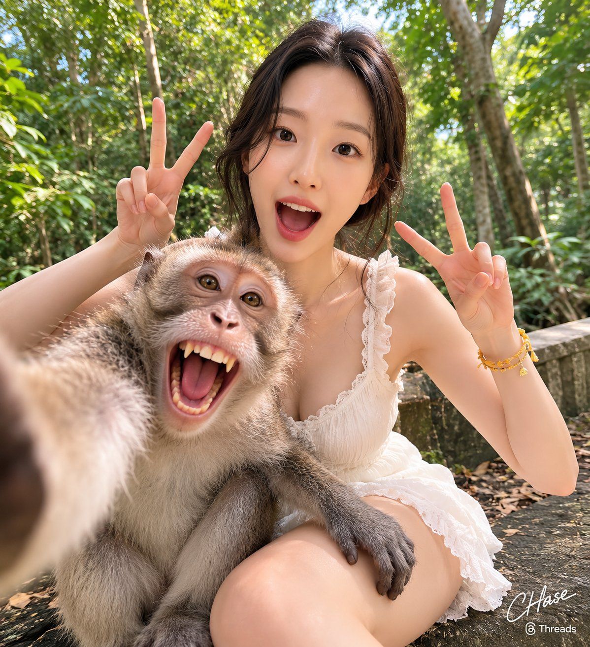 Jungle Monkey Selfie Prompt