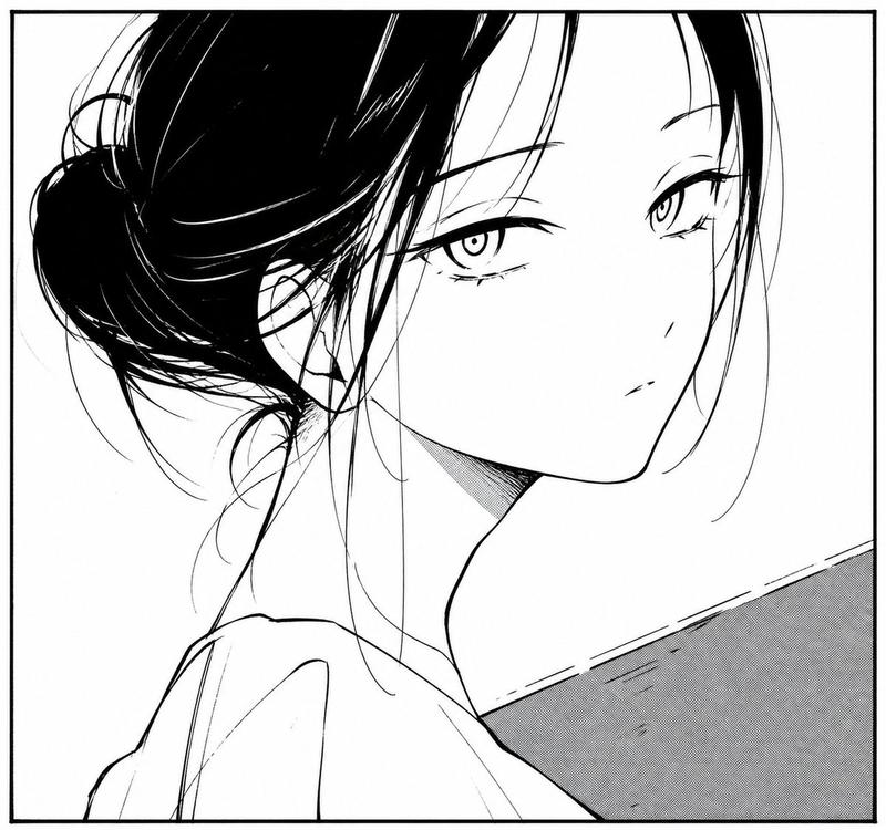Monochrome Manga Woman Portrait