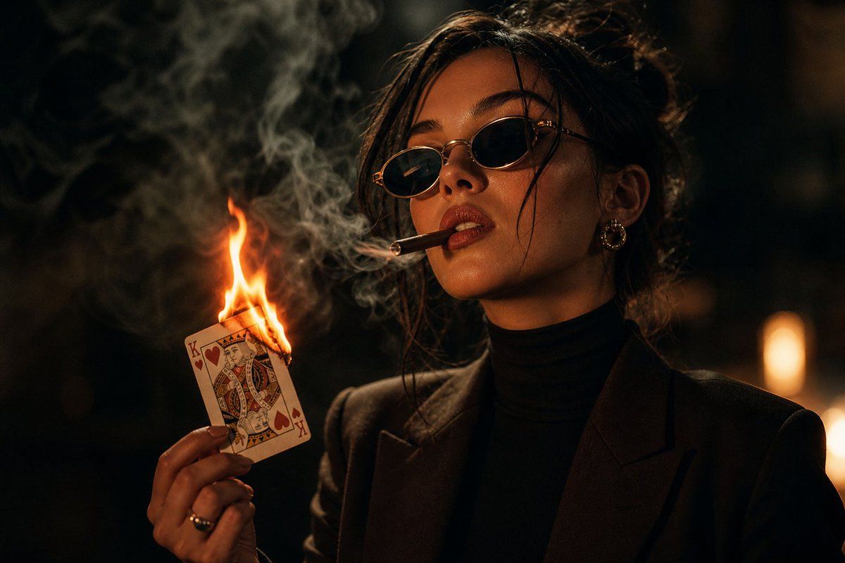 情绪化黑色电影风格肖像