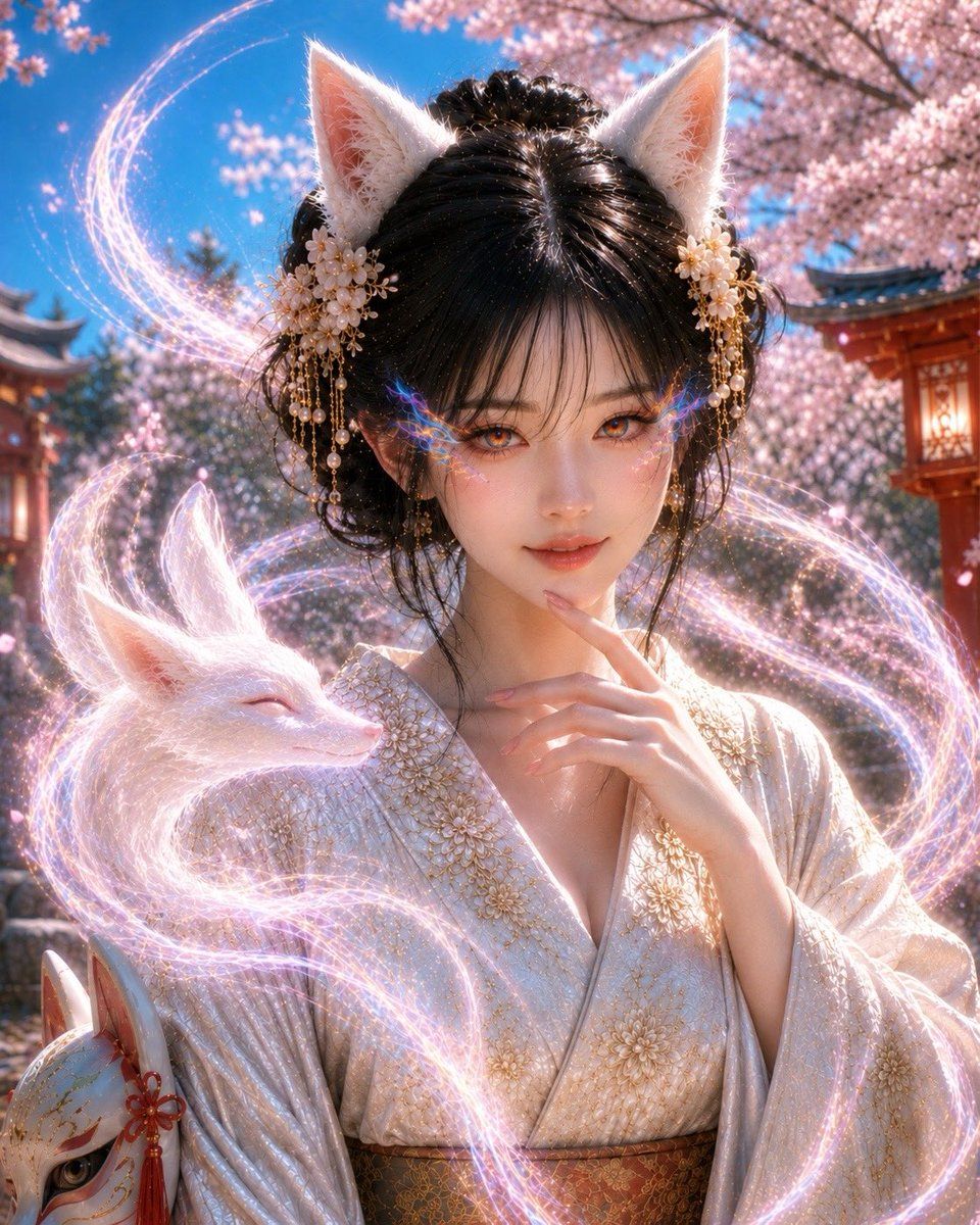 神秘狐仙神像肖像
