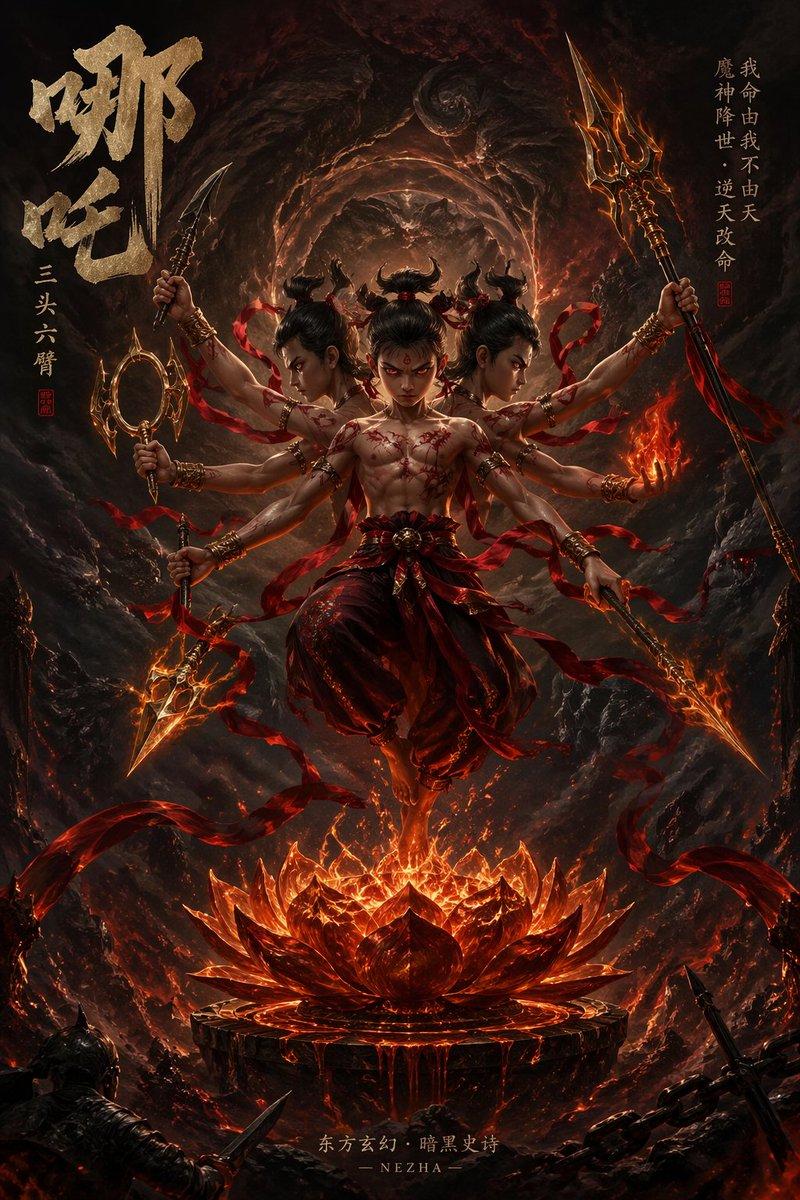 哪吒史诗奇幻小说封面