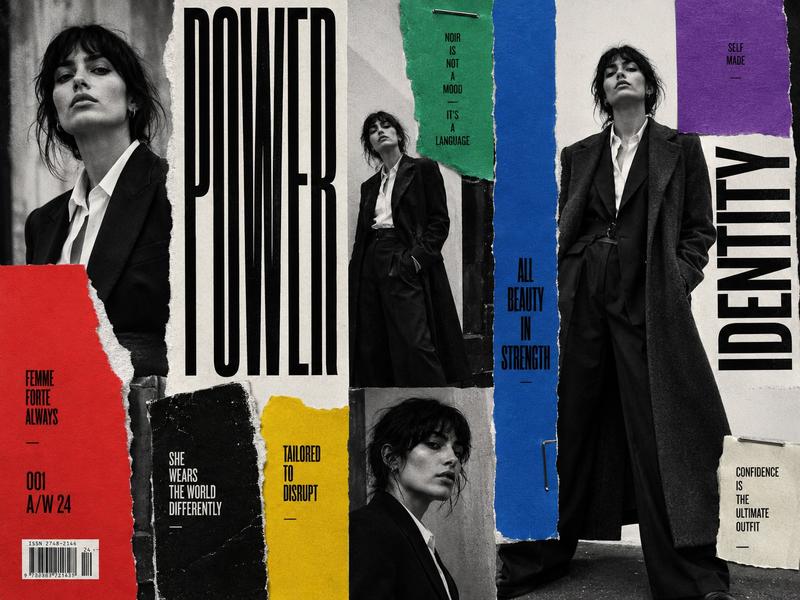 Noir Fashion Collage Poster
